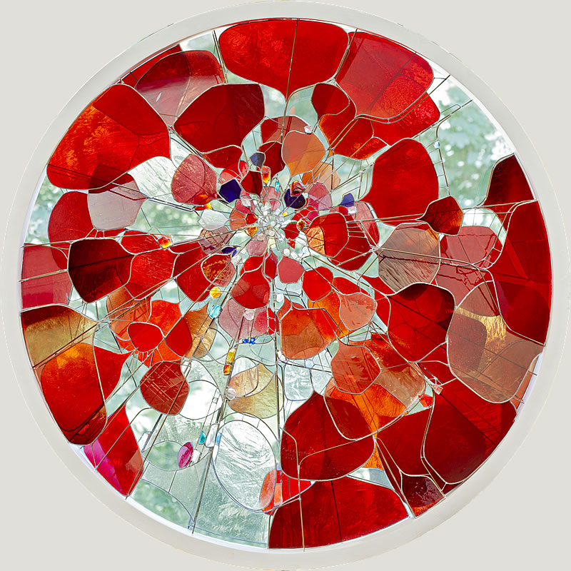 Gemscatter in Stained Glass Panel Constructions
