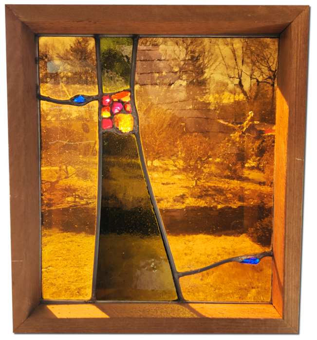 Amber Panel in Stained Glass Panel Constructions