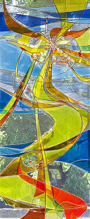 Solar Flare in Stained Glass Panel Constructions