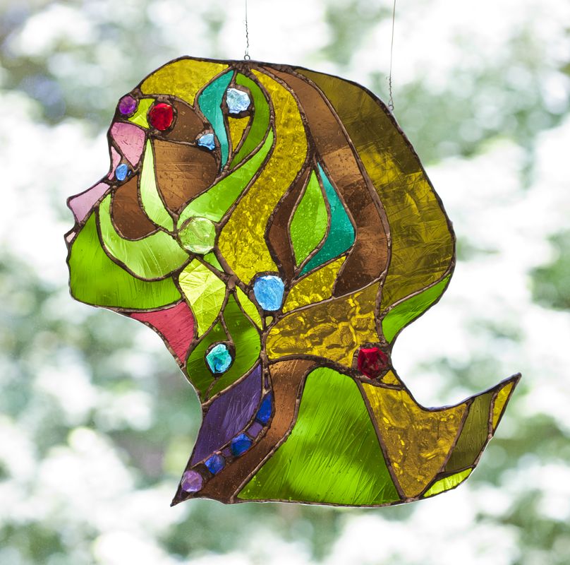 Sylvia in Stained Glass Panel Constructions